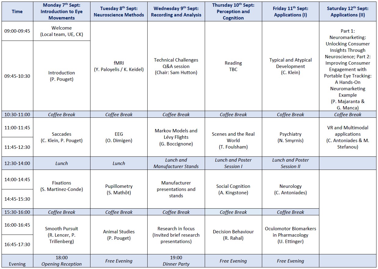 ESSEM 2026 Programme